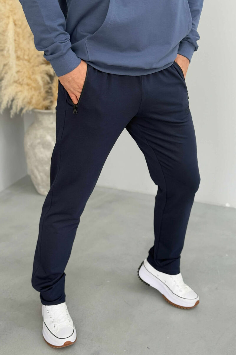 ONE COLOR SIMPLE MEN SWEATPANTS BLUE/BLU - 2
