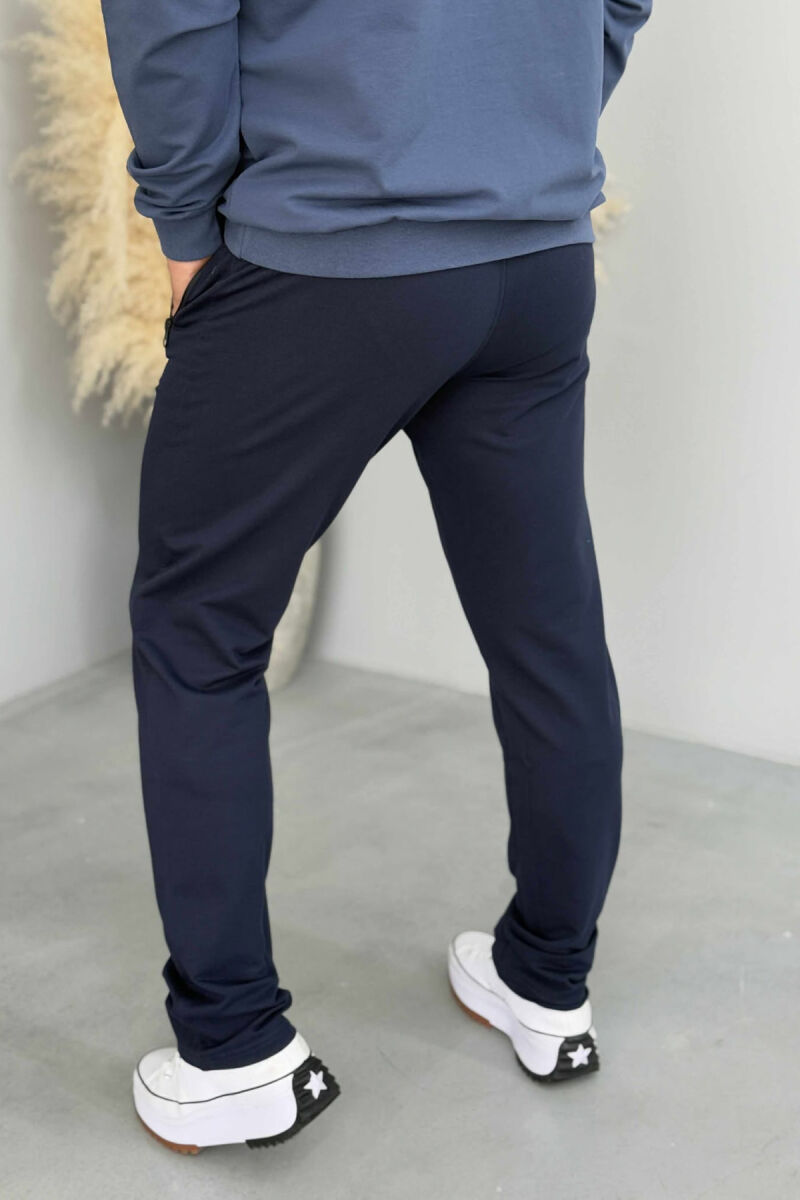 ONE COLOR SIMPLE MEN SWEATPANTS BLUE/BLU - 3