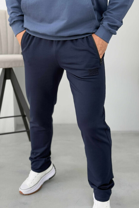 ONE COLOR SIMPLE MEN SWEATPANTS BLUE/BLU - 4