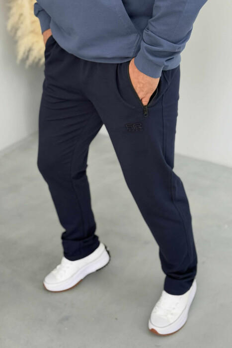 ONE COLOR SIMPLE MEN SWEATPANTS BLUE/BLU - 5