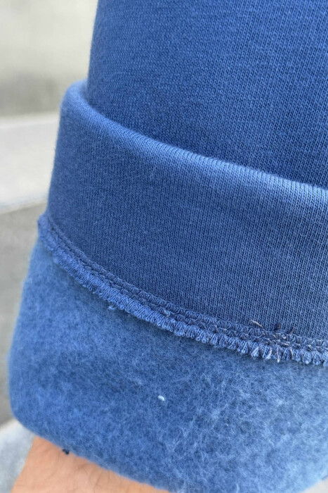 ONE COLOR SIMPLE MEN SWEATPANTS BLUE/BLU - 5