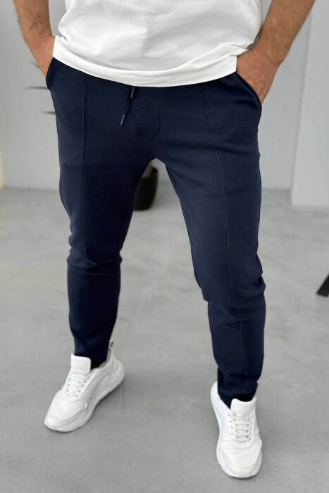 ONE COLOR SIMPLE MEN SWEATPANTS BLUE/BLU - 2