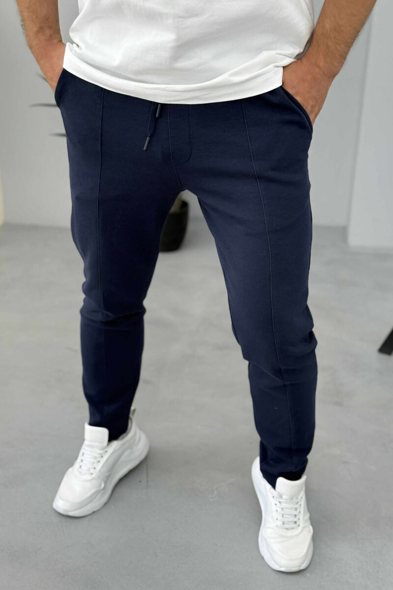 ONE COLOR SIMPLE MEN SWEATPANTS BLUE/BLU - 2