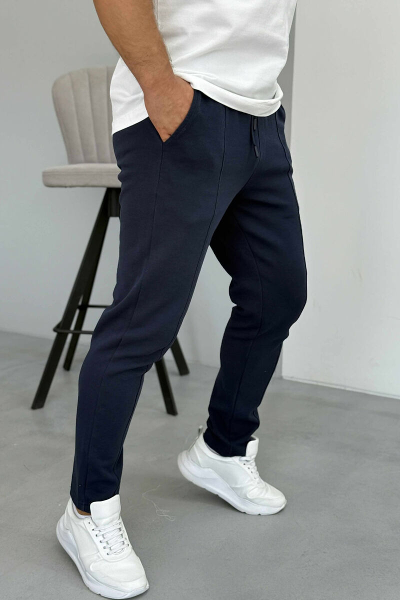 ONE COLOR SIMPLE MEN SWEATPANTS BLUE/BLU - 3
