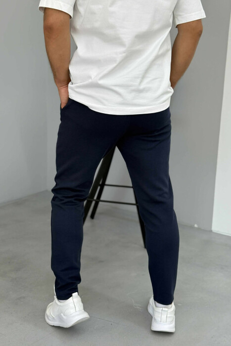 ONE COLOR SIMPLE MEN SWEATPANTS BLUE/BLU - 4