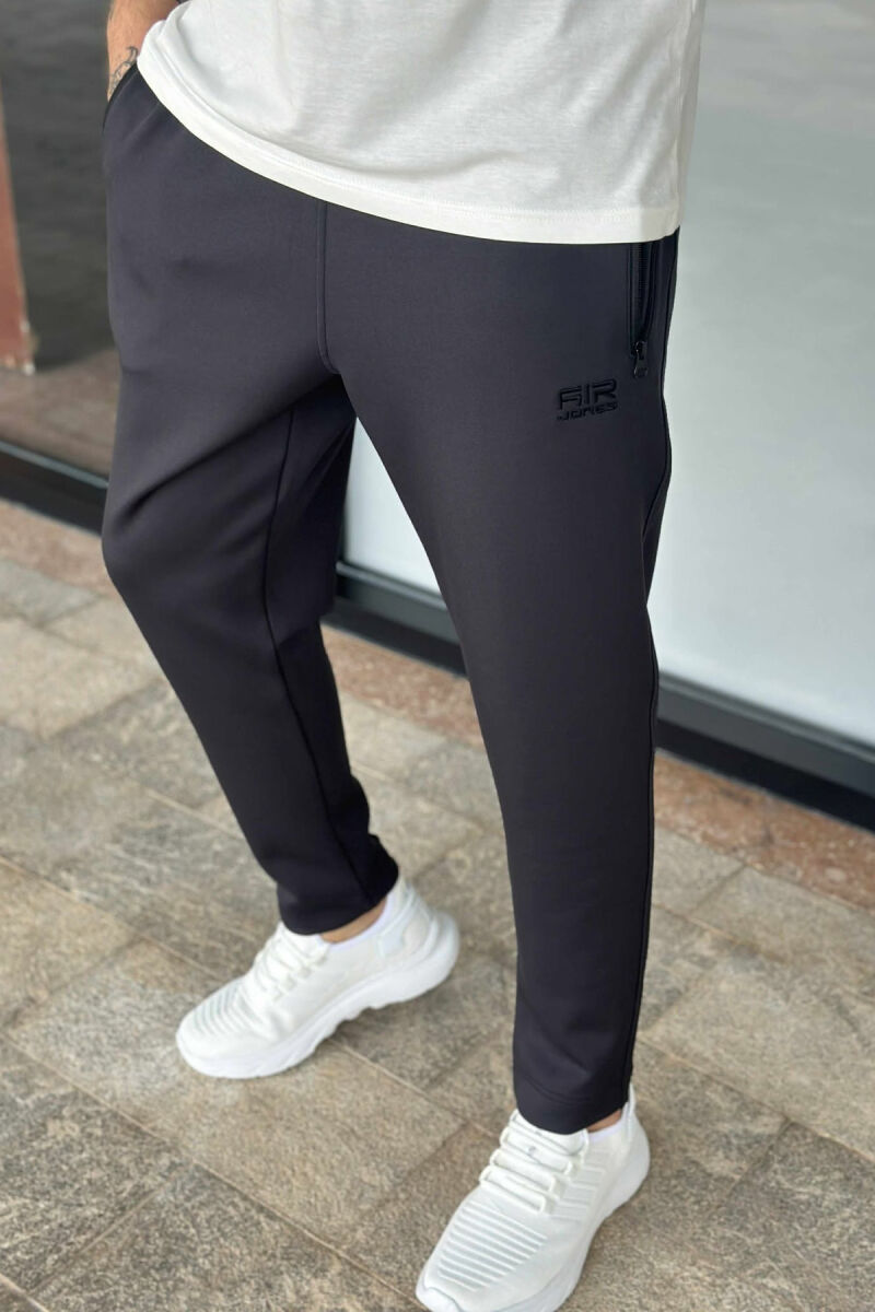 ONE COLOR SIMPLE MEN SWEATPANTS DARK GREY/GEE - 3