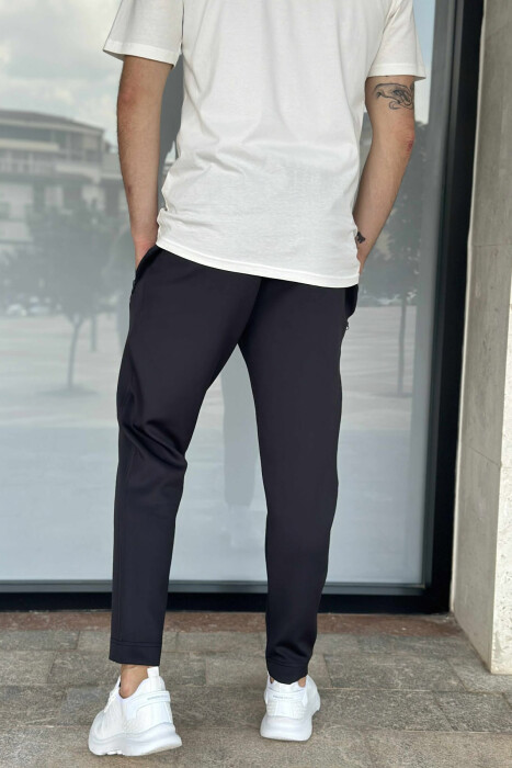 ONE COLOR SIMPLE MEN SWEATPANTS DARK GREY/GEE - 4