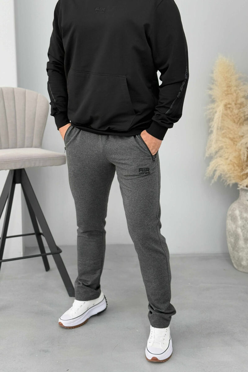 ONE COLOR SIMPLE MEN SWEATPANTS DARK GREY/GEE - 1