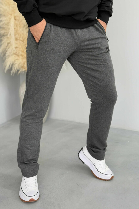 ONE COLOR SIMPLE MEN SWEATPANTS DARK GREY/GEE - 2