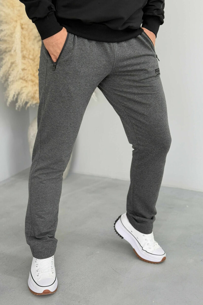ONE COLOR SIMPLE MEN SWEATPANTS DARK GREY/GEE - 2