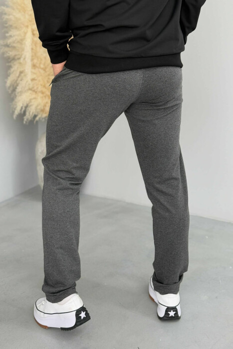 ONE COLOR SIMPLE MEN SWEATPANTS DARK GREY/GEE - 3