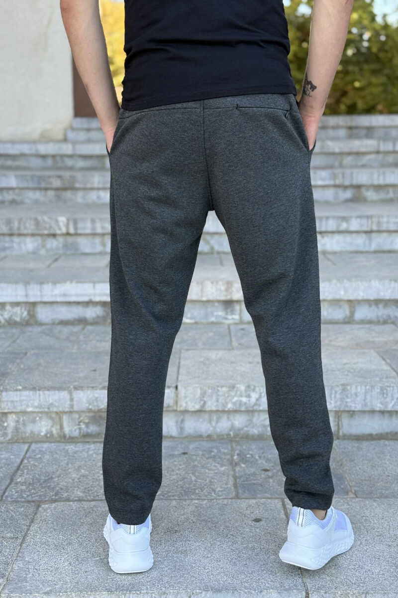 ONE COLOR SIMPLE MEN SWEATPANTS DARK GREY/GEE - 2