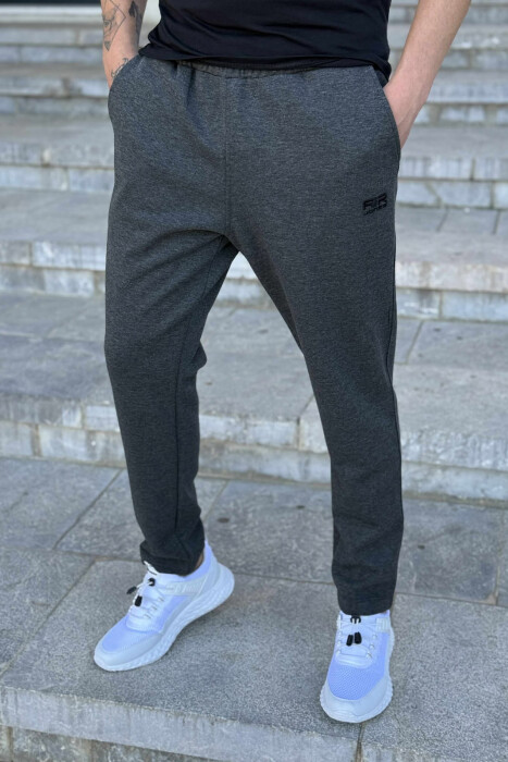 ONE COLOR SIMPLE MEN SWEATPANTS DARK GREY/GEE - 4