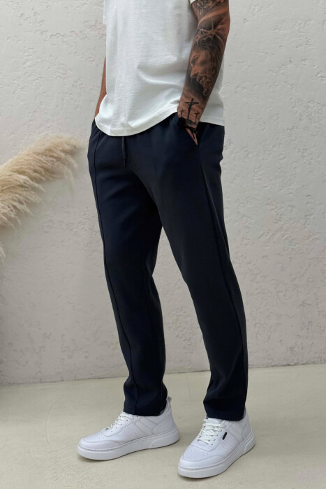 ONE COLOR SIMPLE MEN SWEATPANTS DARK GREY/GEE - 4