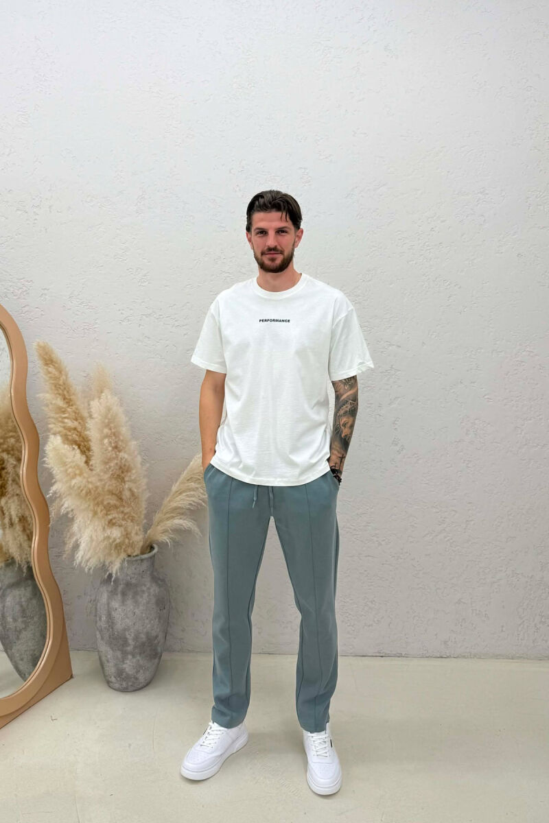 ONE COLOR SIMPLE MEN SWEATPANTS GREY ASH/GRI HIRI - 1