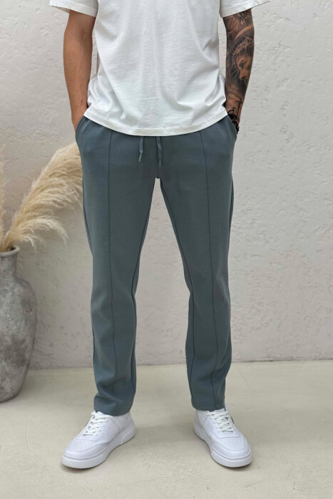 ONE COLOR SIMPLE MEN SWEATPANTS GREY ASH/GRI HIRI - 2