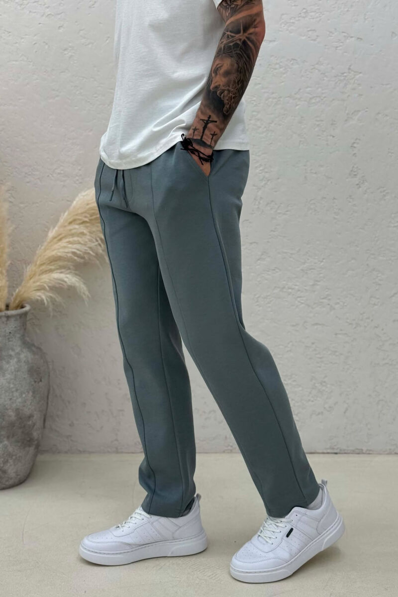 ONE COLOR SIMPLE MEN SWEATPANTS GREY ASH/GRI HIRI - 3