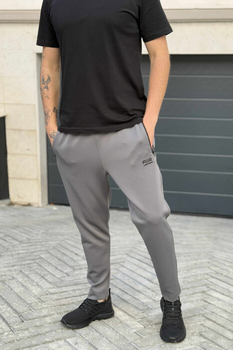 ONE COLOR SIMPLE MEN SWEATPANTS GREY/GRI - 1