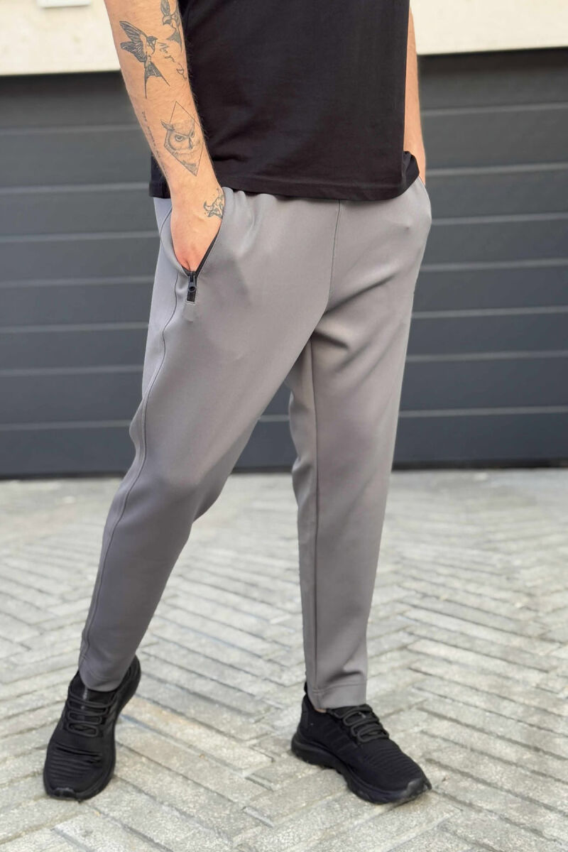 ONE COLOR SIMPLE MEN SWEATPANTS GREY/GRI - 4
