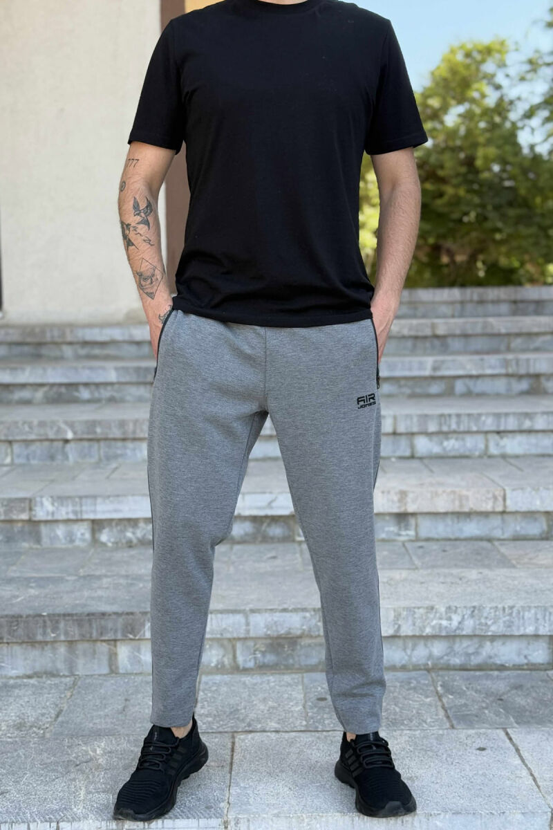 ONE COLOR SIMPLE MEN SWEATPANTS LIGHT GREY/GZ - 1