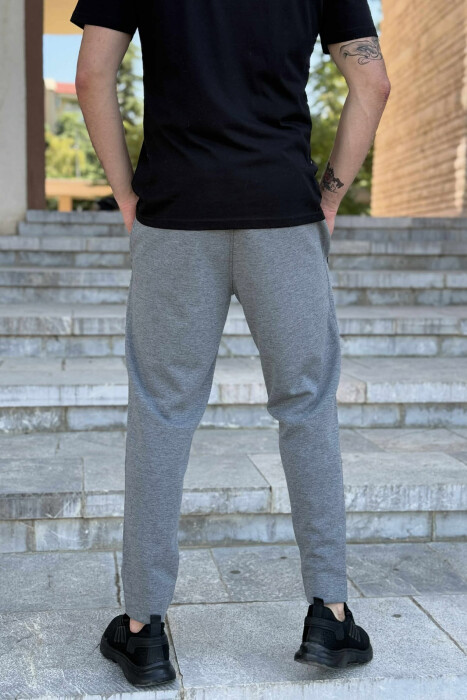 ONE COLOR SIMPLE MEN SWEATPANTS LIGHT GREY/GZ - 3