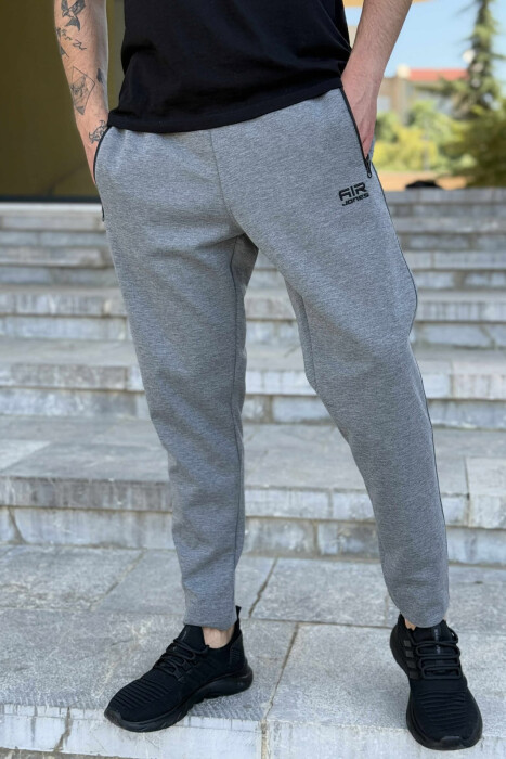 ONE COLOR SIMPLE MEN SWEATPANTS LIGHT GREY/GZ - 4