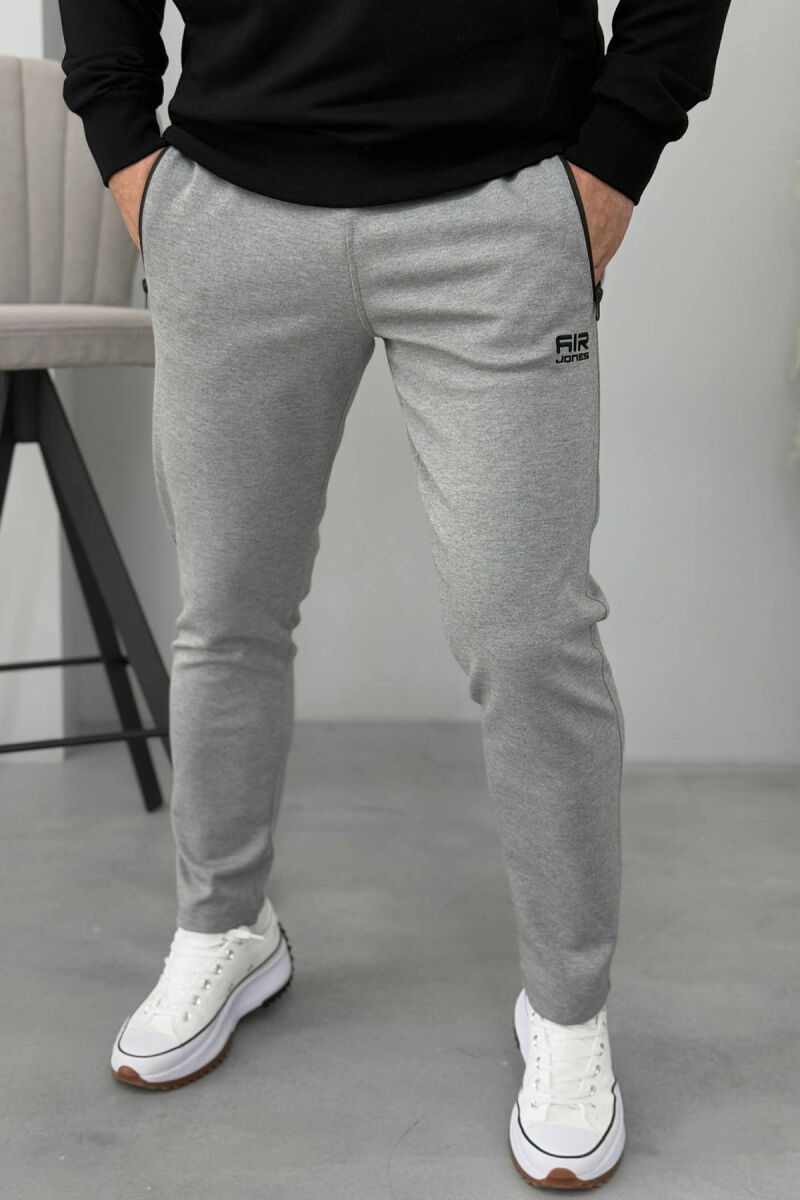 ONE COLOR SIMPLE MEN SWEATPANTS LIGHT GREY/GZ - 2