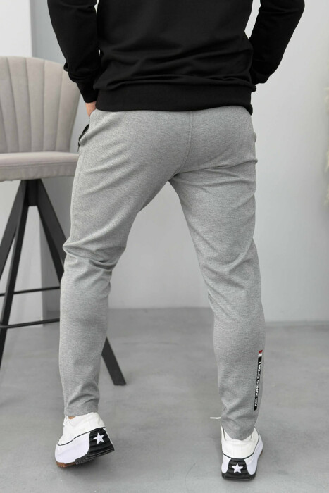 ONE COLOR SIMPLE MEN SWEATPANTS LIGHT GREY/GZ - 4