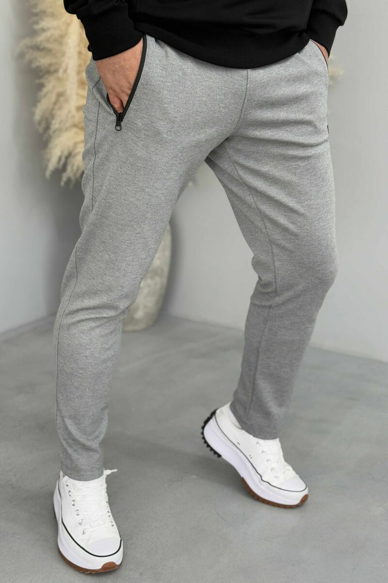 ONE COLOR SIMPLE MEN SWEATPANTS LIGHT GREY/GZ - 5