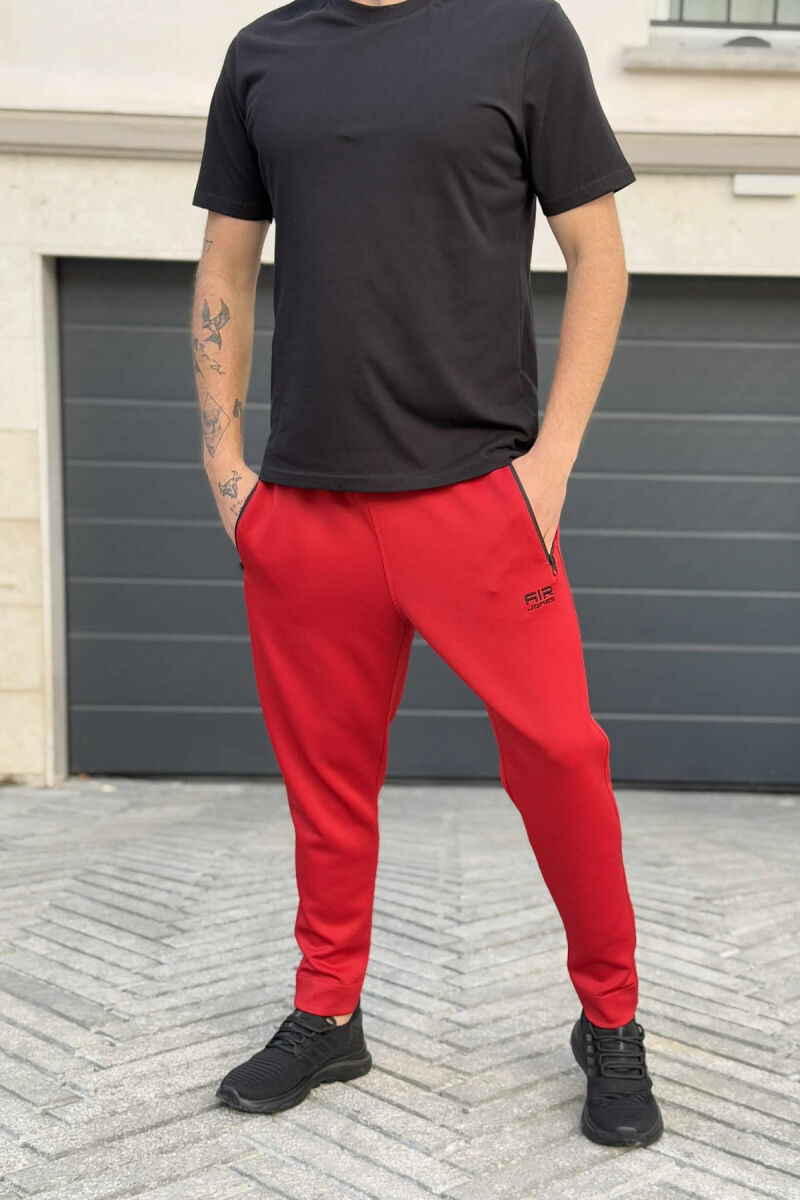ONE COLOR SIMPLE MEN SWEATPANTS RED/E KUQE - 1