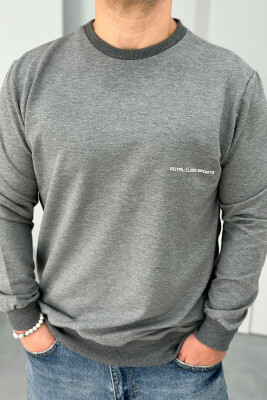 ONE COLOR SIMPLE MEN SWEATSHIRT GREY/GRI 