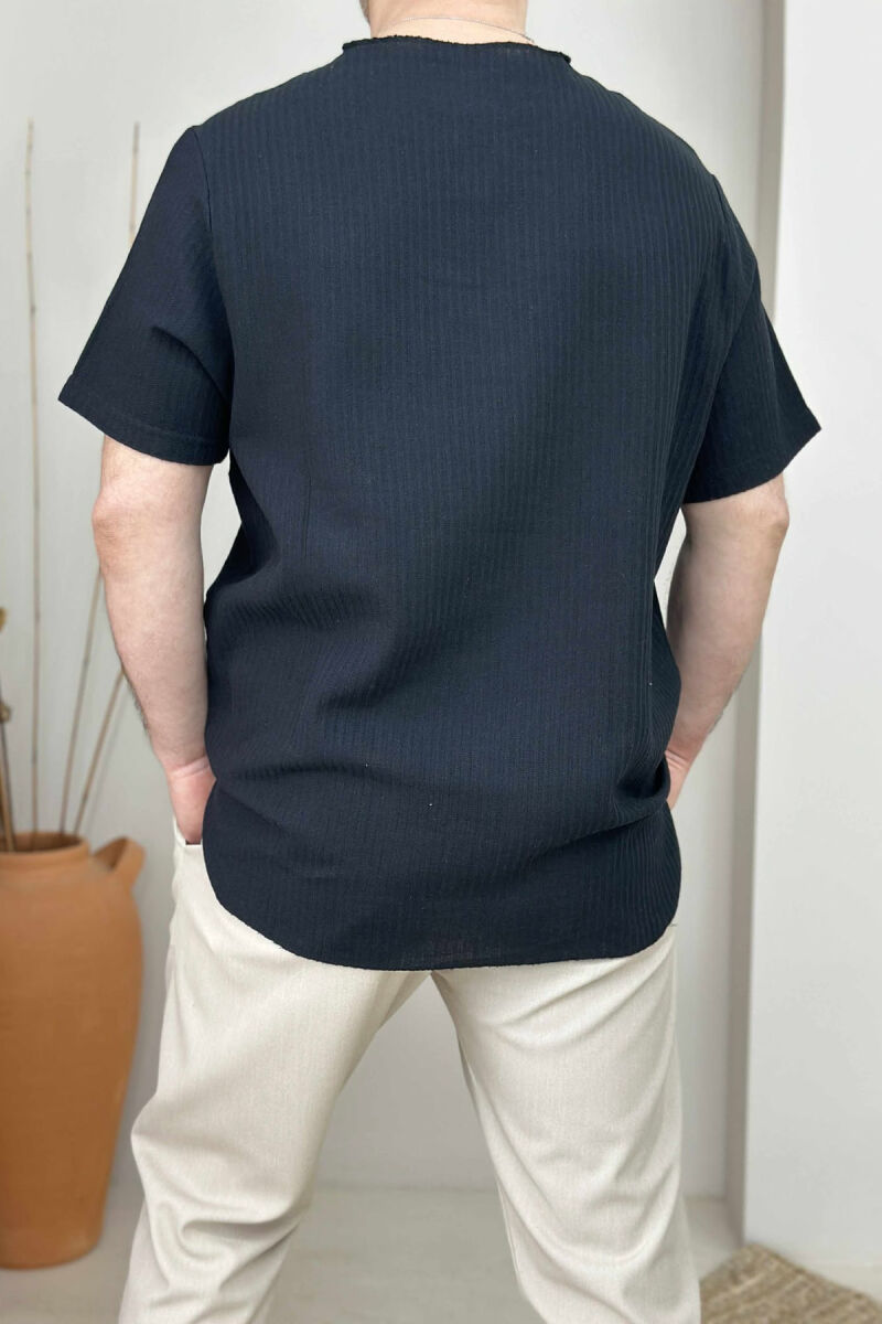ONE COLOR SIMPLE MEN T-SHIRT BLACK/ E ZEZE - 2