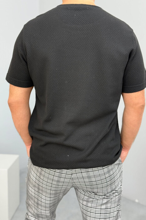 ONE COLOR SIMPLE MEN T-SHIRT BLACK/ E ZEZE - 2