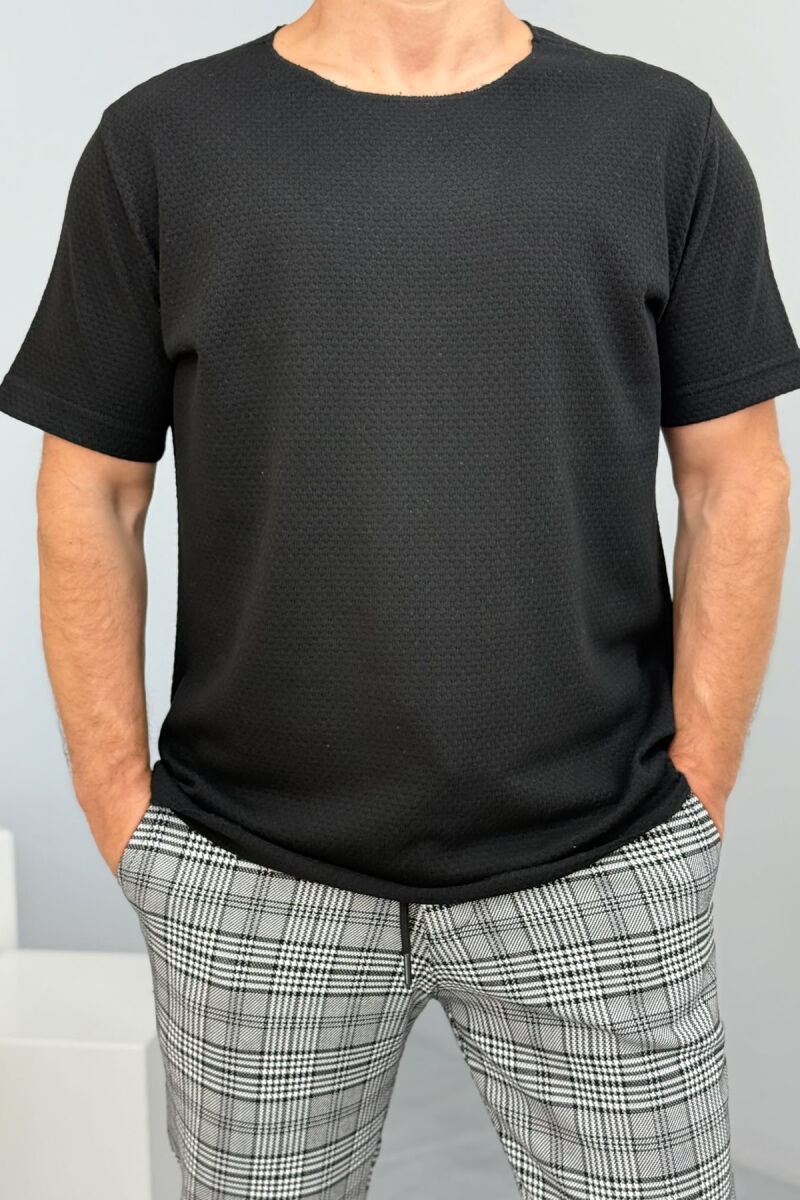 ONE COLOR SIMPLE MEN T-SHIRT BLACK/ E ZEZE - 3