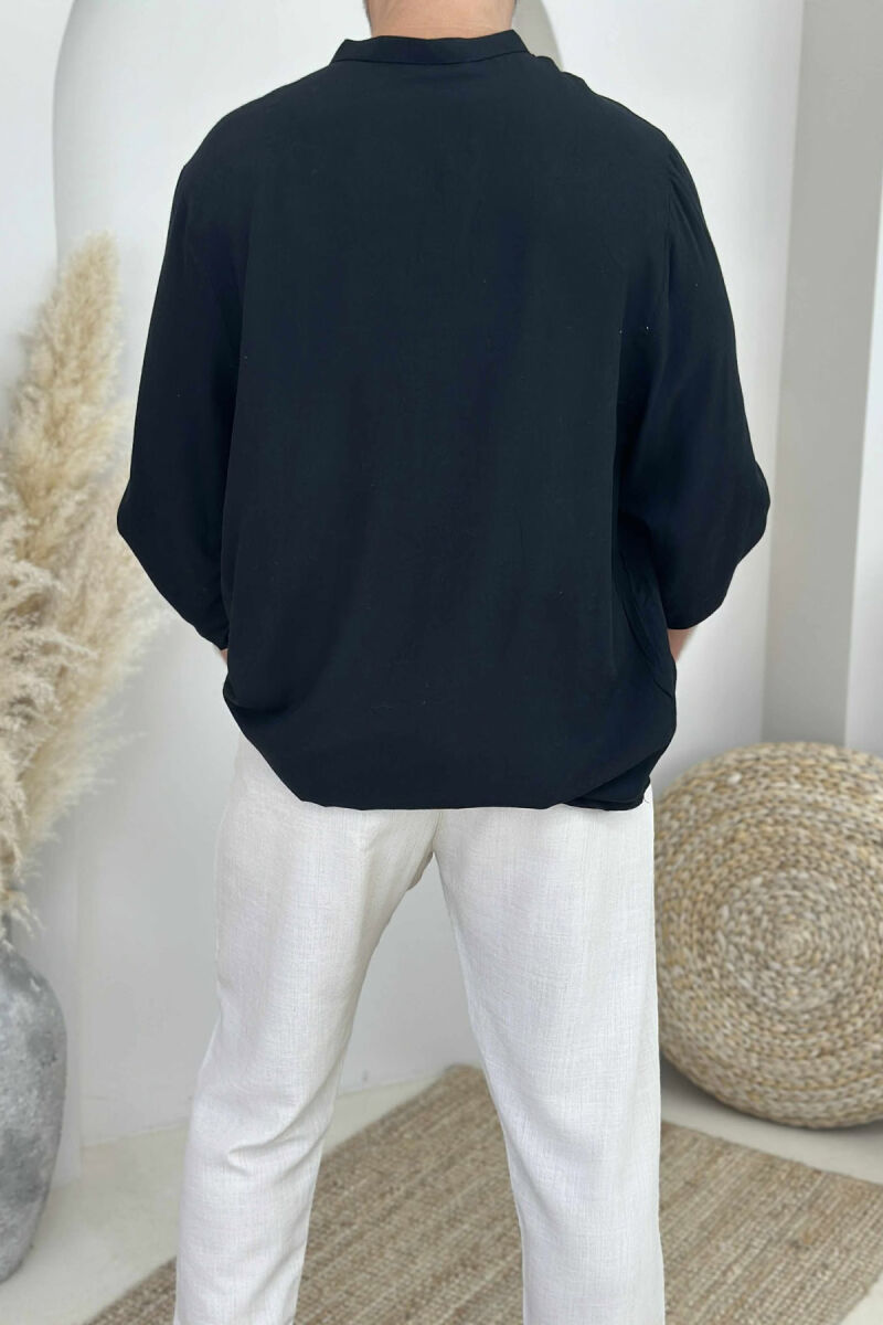 ONE COLOR SIMPLE MEN T-SHIRT BLACK/ E ZEZE - 4