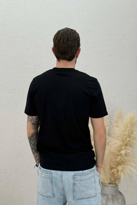 ONE COLOR SIMPLE MEN T-SHIRT BLACK/ E ZEZE - 2