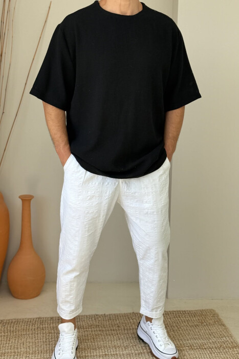 ONE COLOR SIMPLE MEN T-SHIRT BLACK/ E ZEZE 