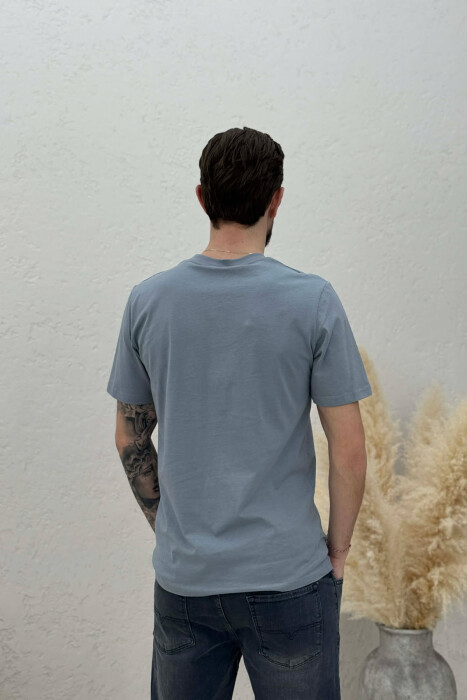 ONE COLOR SIMPLE MEN T-SHIRT GREY/GRI - 2