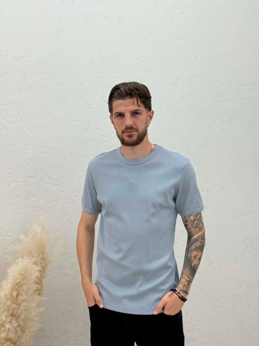 ONE COLOR SIMPLE MEN T-SHIRT GREY/GRI - 1