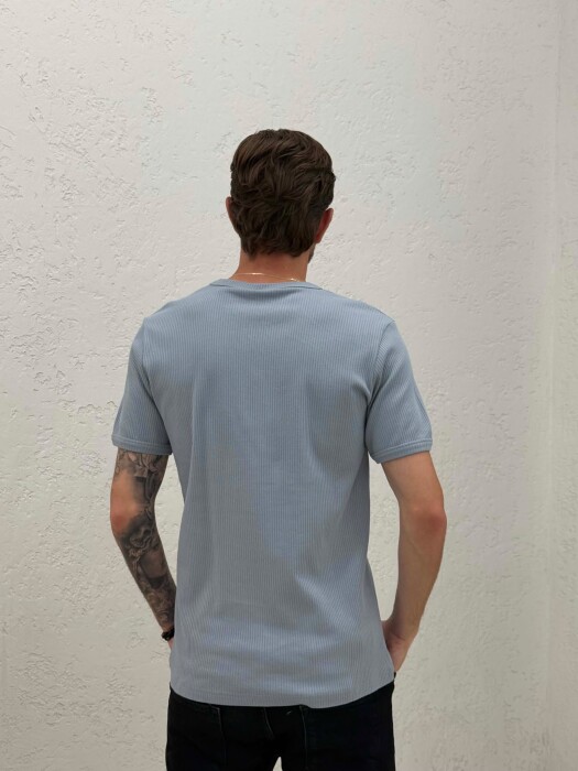 ONE COLOR SIMPLE MEN T-SHIRT GREY/GRI - 2