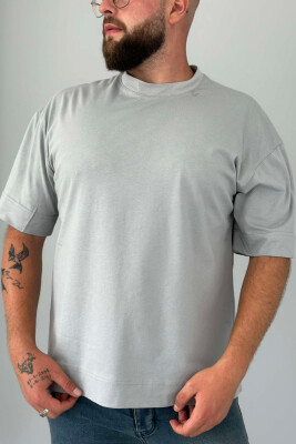 ONE COLOR SIMPLE MEN T-SHIRT LIGHT GREY/GZ 