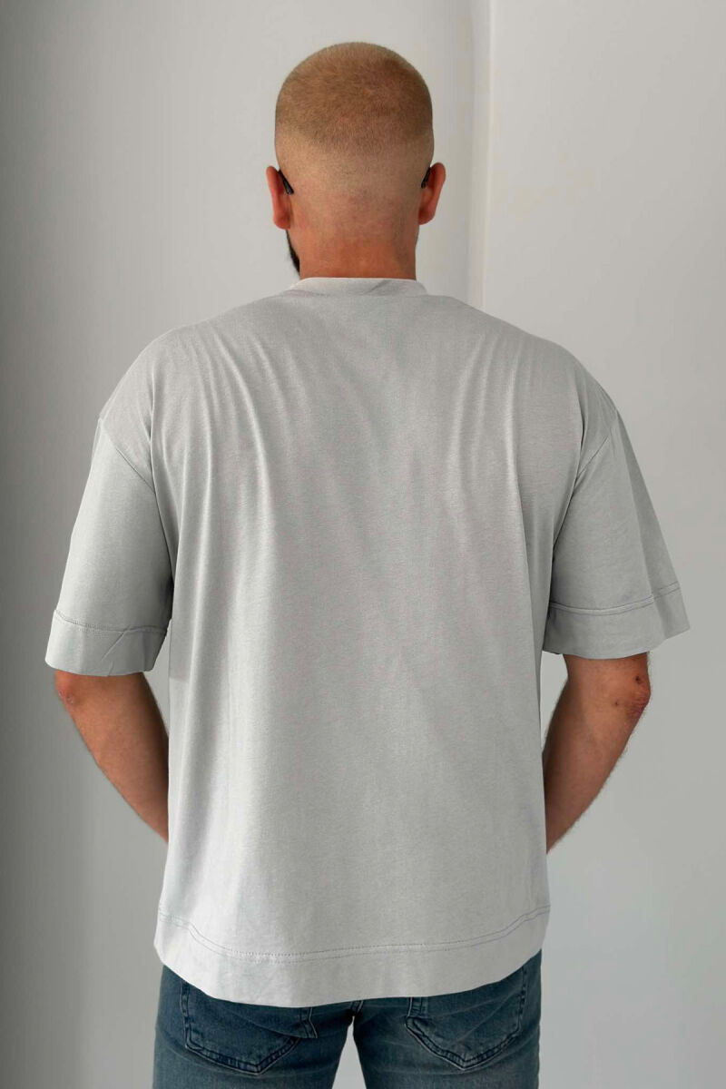 ONE COLOR SIMPLE MEN T-SHIRT LIGHT GREY/GZ - 2