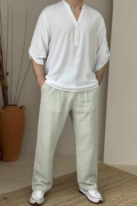 ONE COLOR SIMPLE MEN T-SHIRT WHITE-E BARDHE - 2