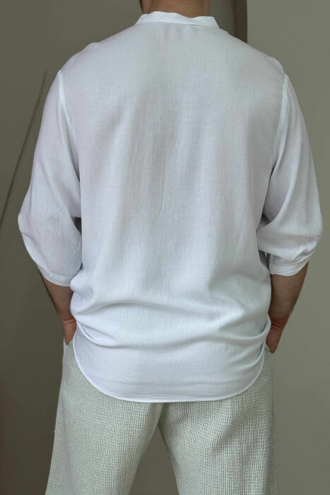 ONE COLOR SIMPLE MEN T-SHIRT WHITE-E BARDHE - 3