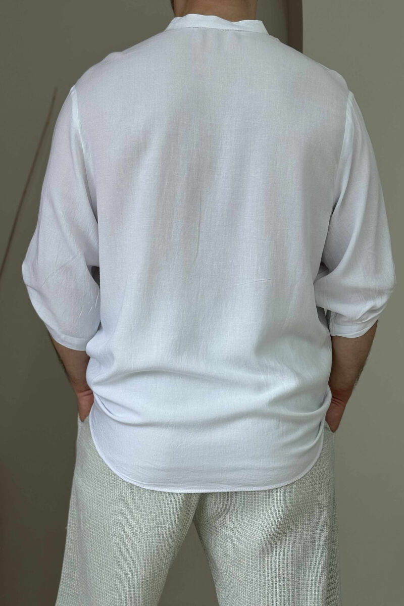 ONE COLOR SIMPLE MEN T-SHIRT WHITE-E BARDHE - 3