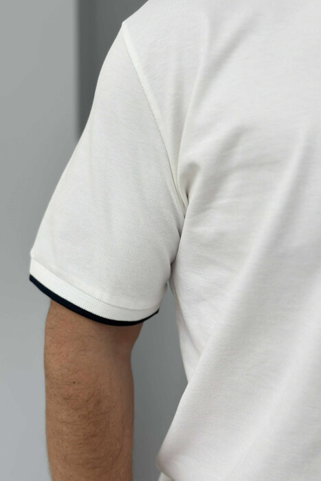 ONE COLOR SIMPLE MEN T-SHIRT WHITE-E BARDHE - 4