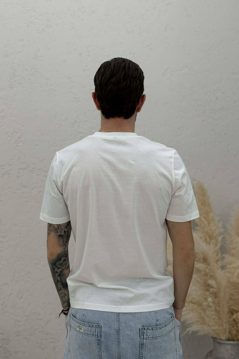 ONE COLOR SIMPLE MEN T-SHIRT WHITE-E BARDHE - 2