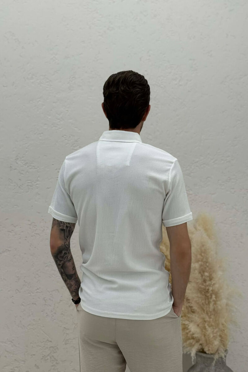 ONE COLOR SIMPLE MEN T-SHIRT WHITE-E BARDHE - 2