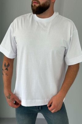 ONE COLOR SIMPLE MEN T-SHIRT WHITE-E BARDHE 