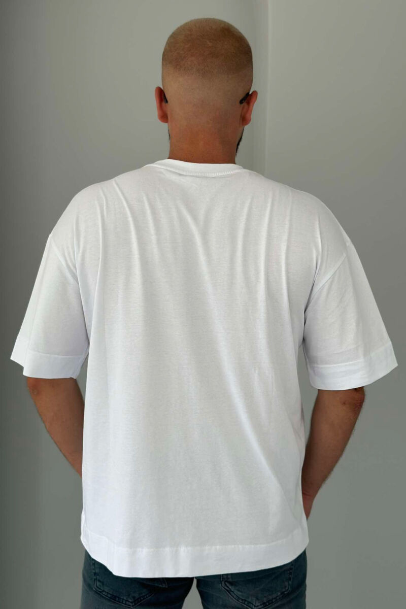 ONE COLOR SIMPLE MEN T-SHIRT WHITE-E BARDHE - 2